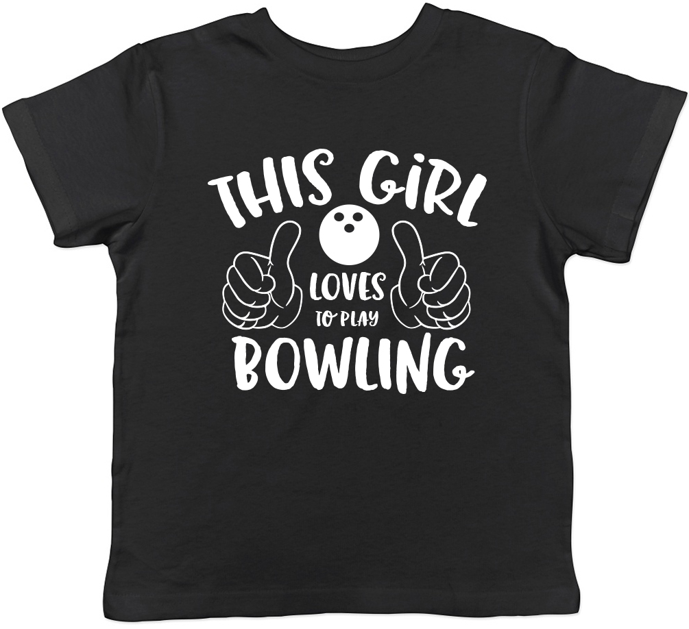 This Girl Loves to Play Bowling Boys Girls Kids Childrens TShirt eBay